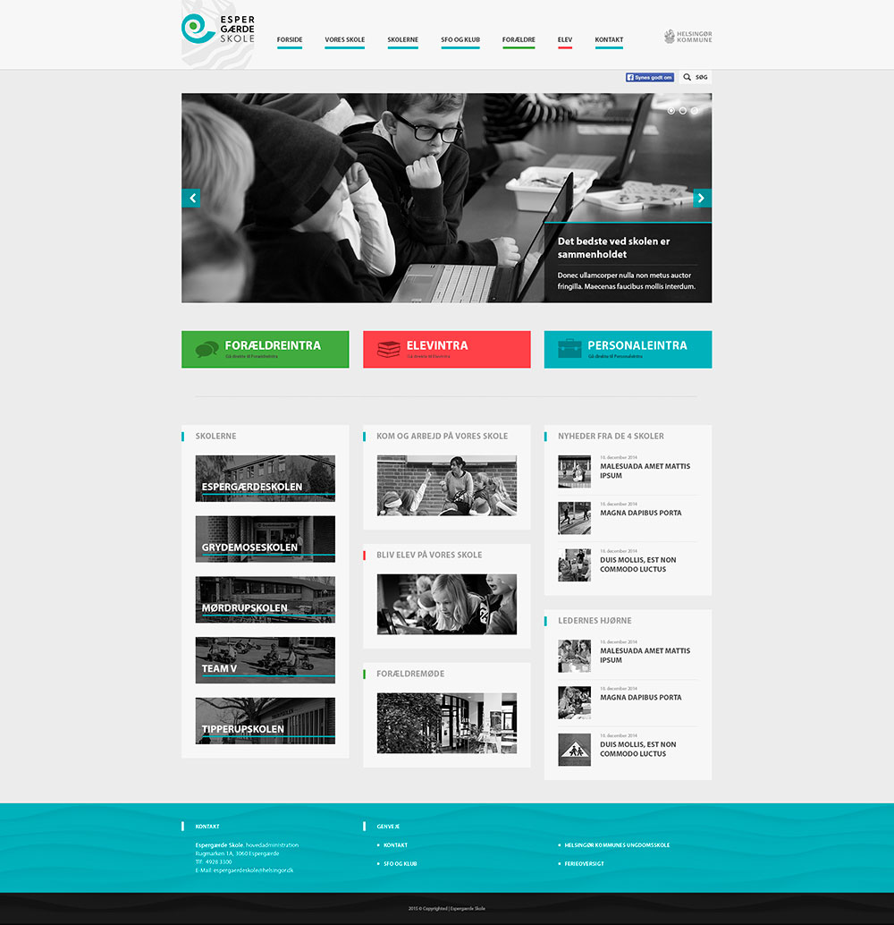 espergærde skole webdesign