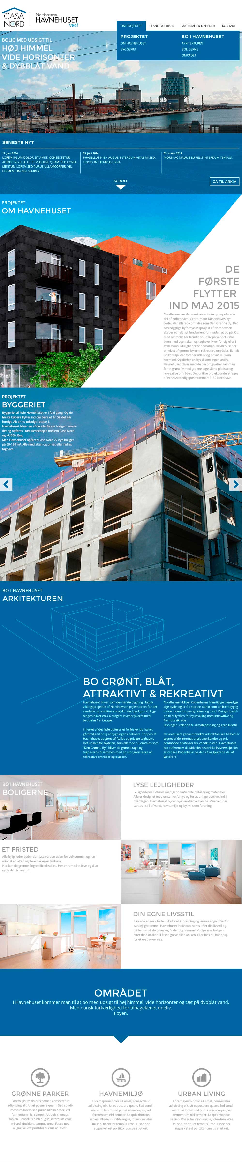 casa nord - havnehuset vest web design