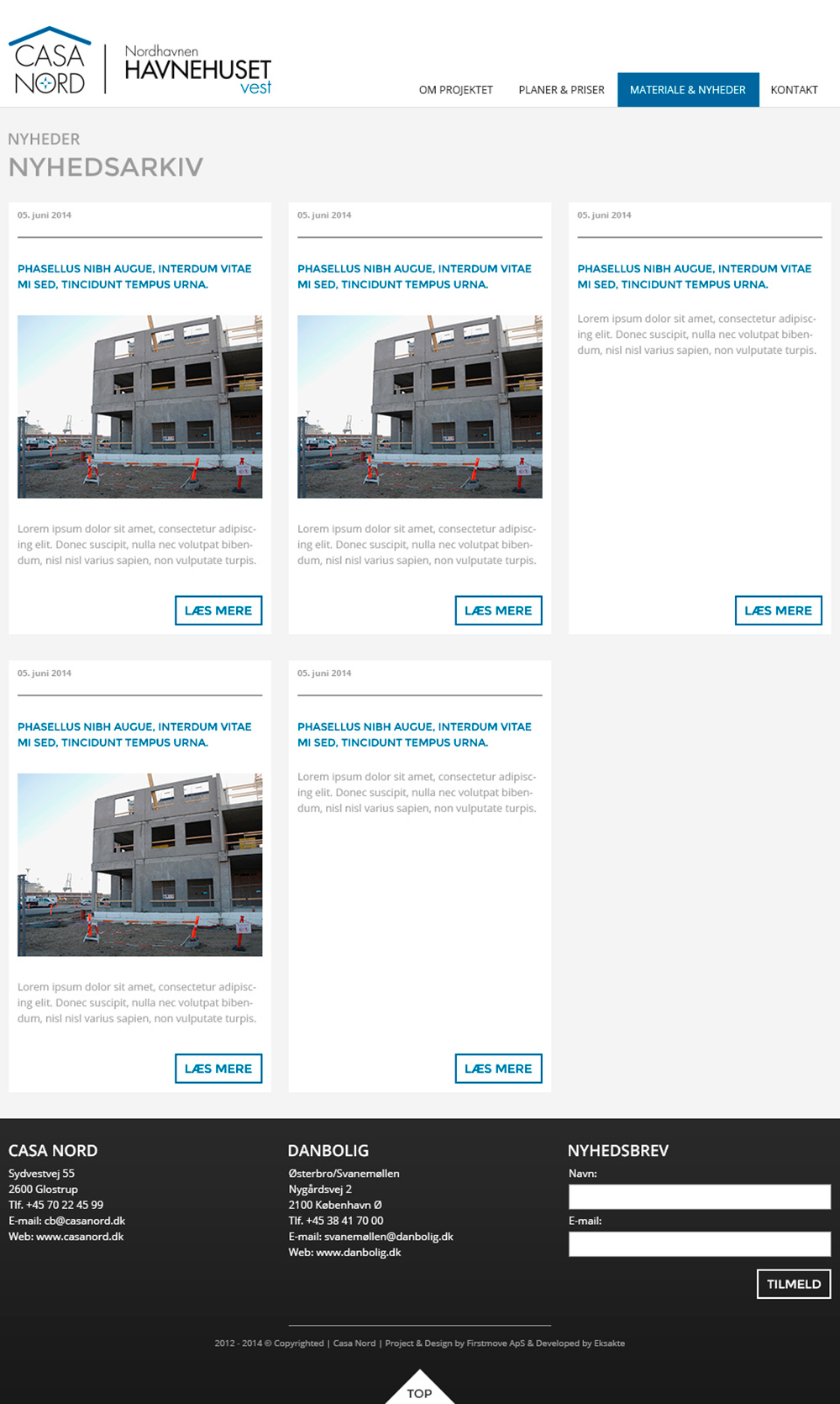 casa nord - havnehuset vest web design